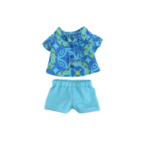 2-delig setje boy zomer blouse blauw